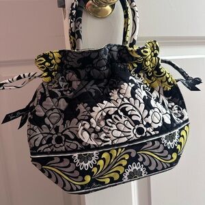 Vera Bradley Black and Yellow Floral Shoulder Bag